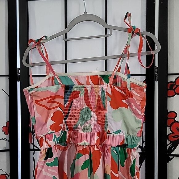 Jessie Zhao Grace Floral Cotton Sleeveless Midi Dress - Picture 7 of 12